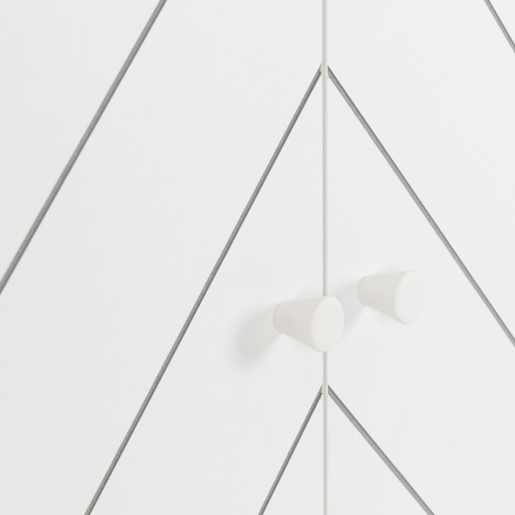 Dixie 2 Door Wardrobe - Dusty Grey/White