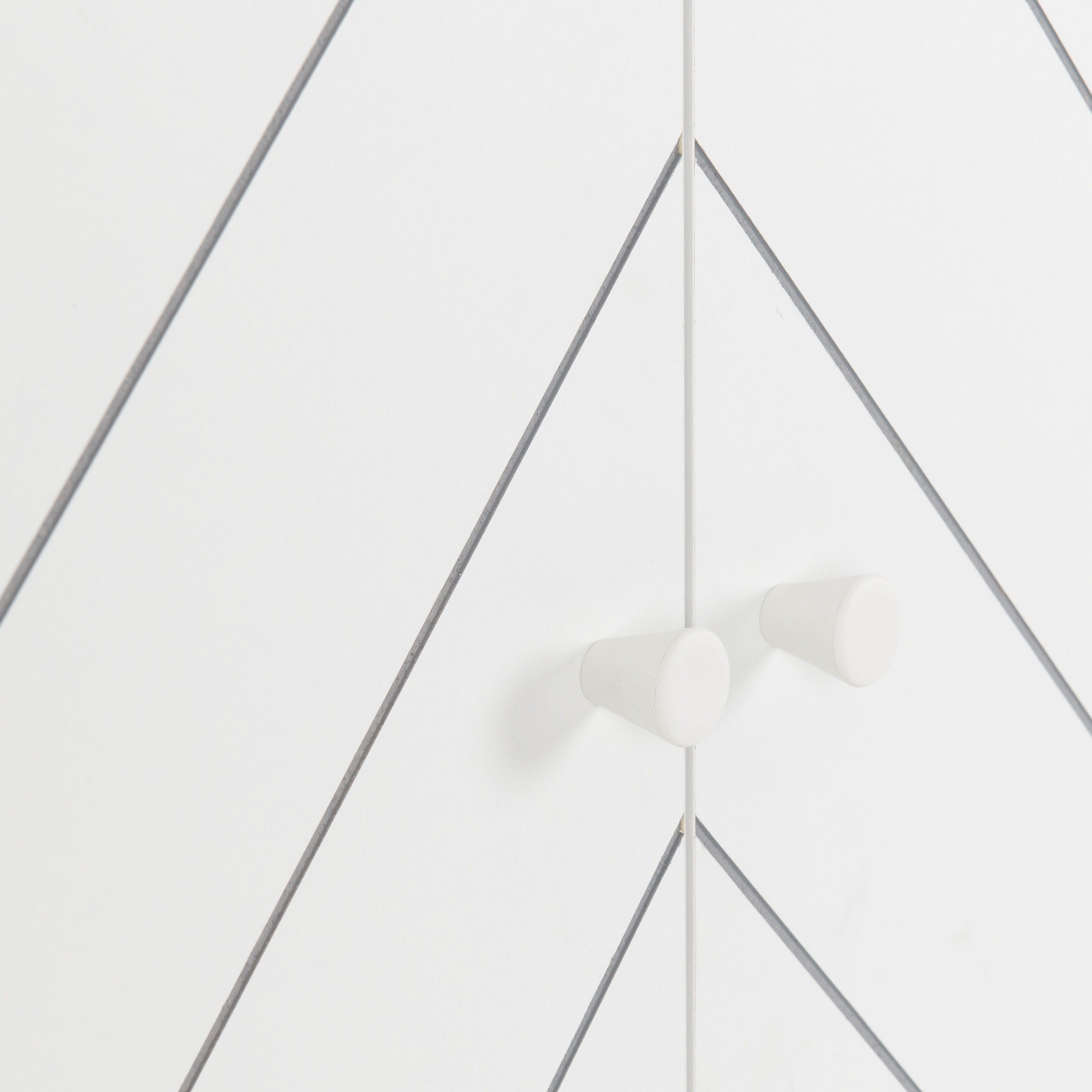 Dixie 2 Door Wardrobe - Dusty Grey/White