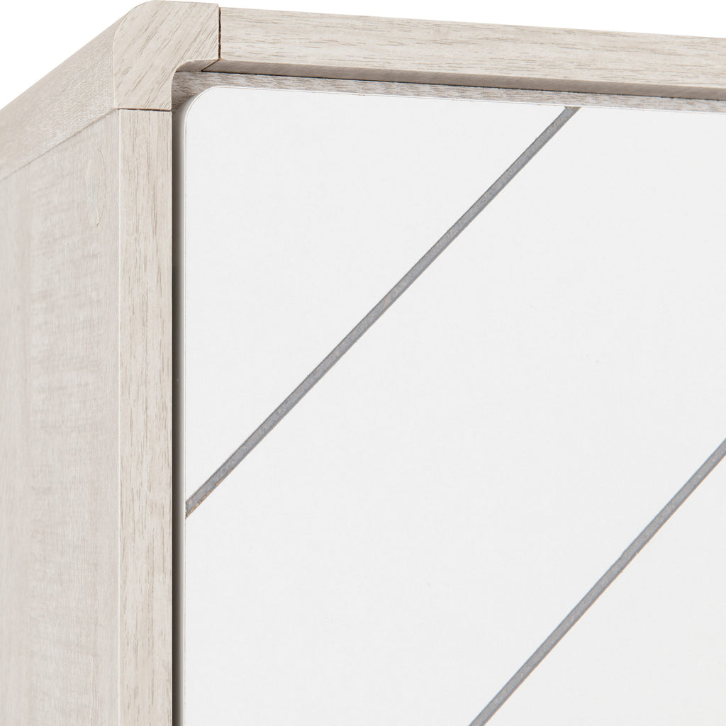 Dixie 2 Door Wardrobe - Dusty Grey/White