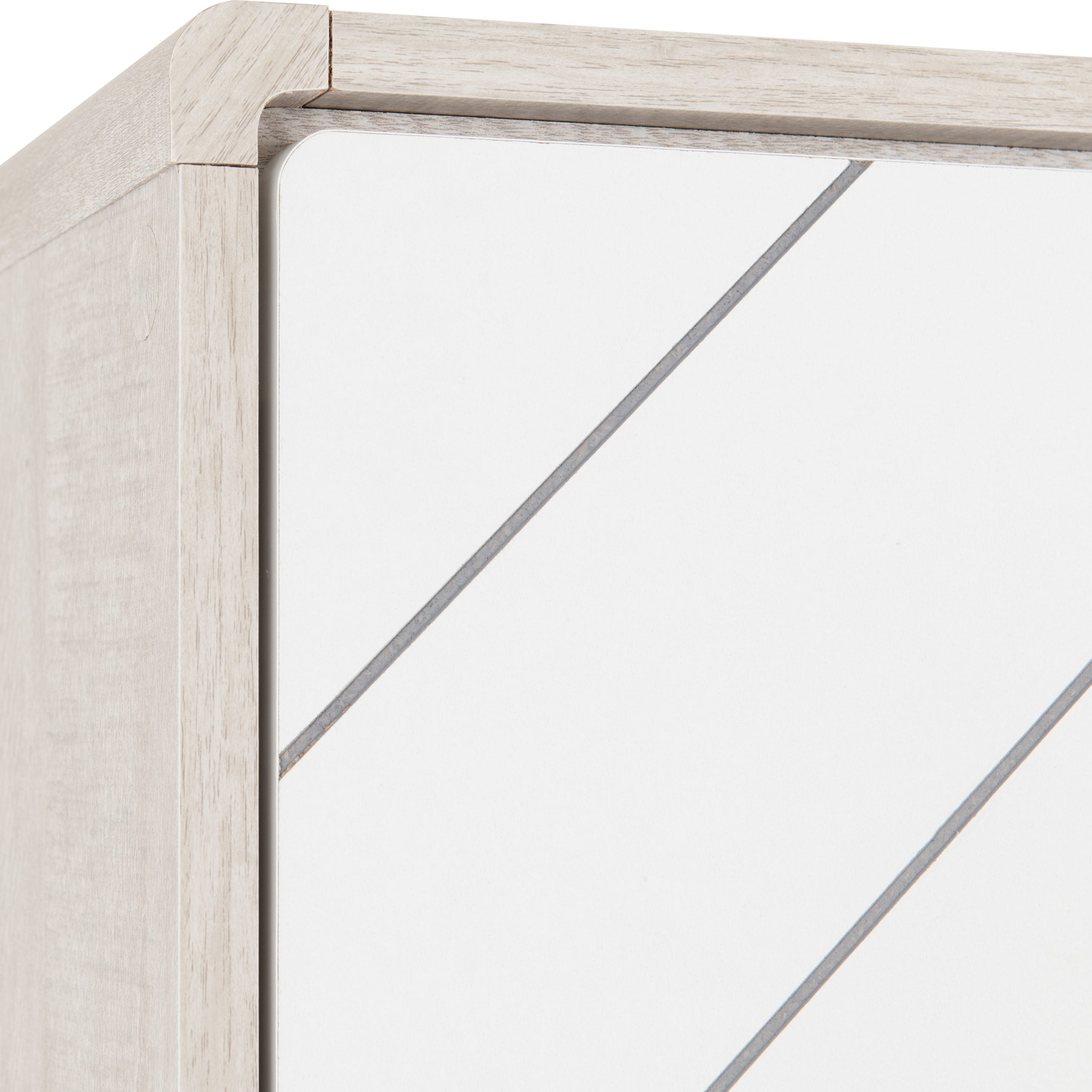 Dixie 2 Door Wardrobe - Dusty Grey/White