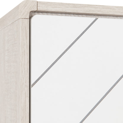 Dixie 2 Door Wardrobe - Dusty Grey/White