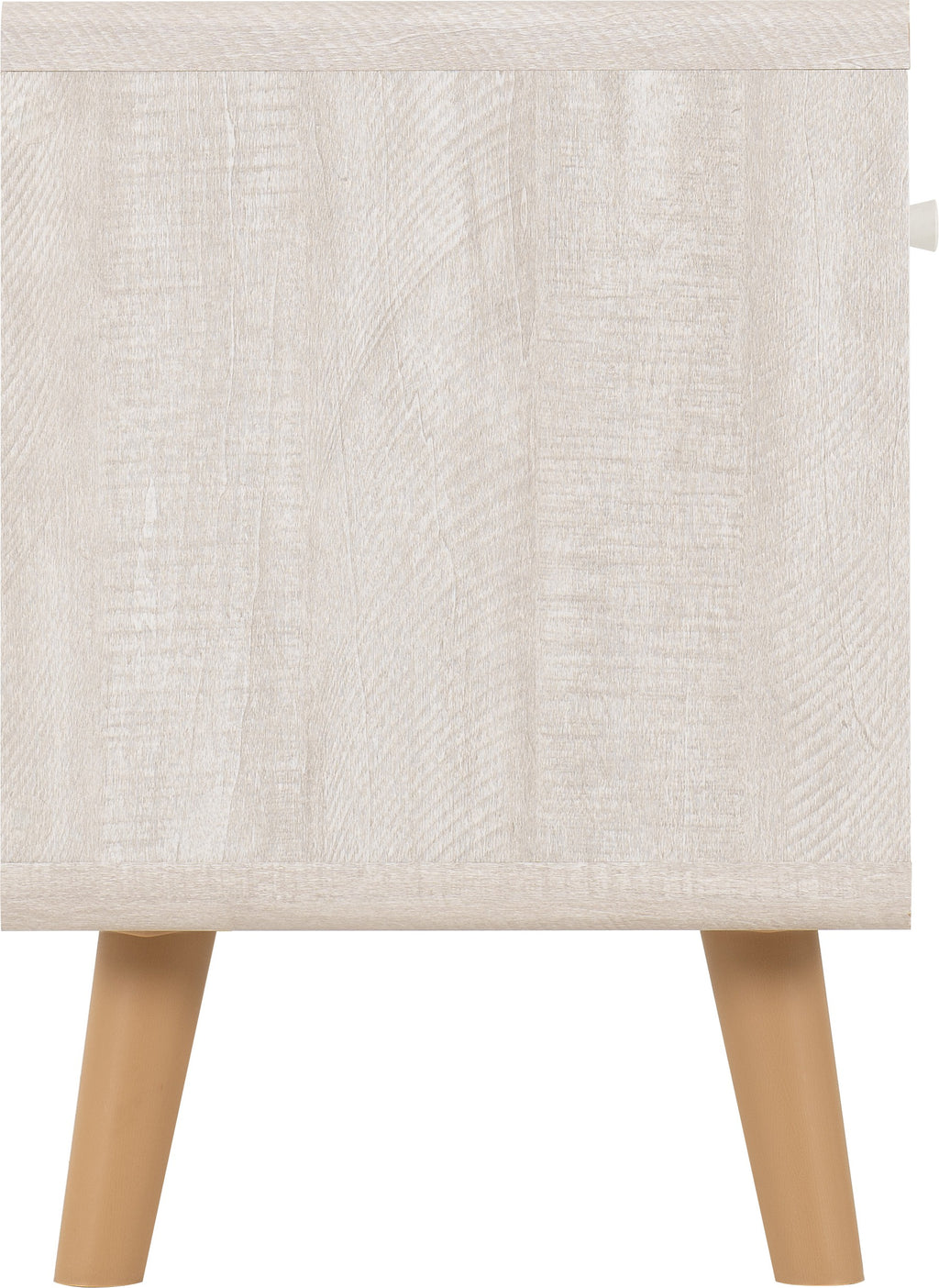 Dixie 2 Drawer Bedside - Dusty Grey/White