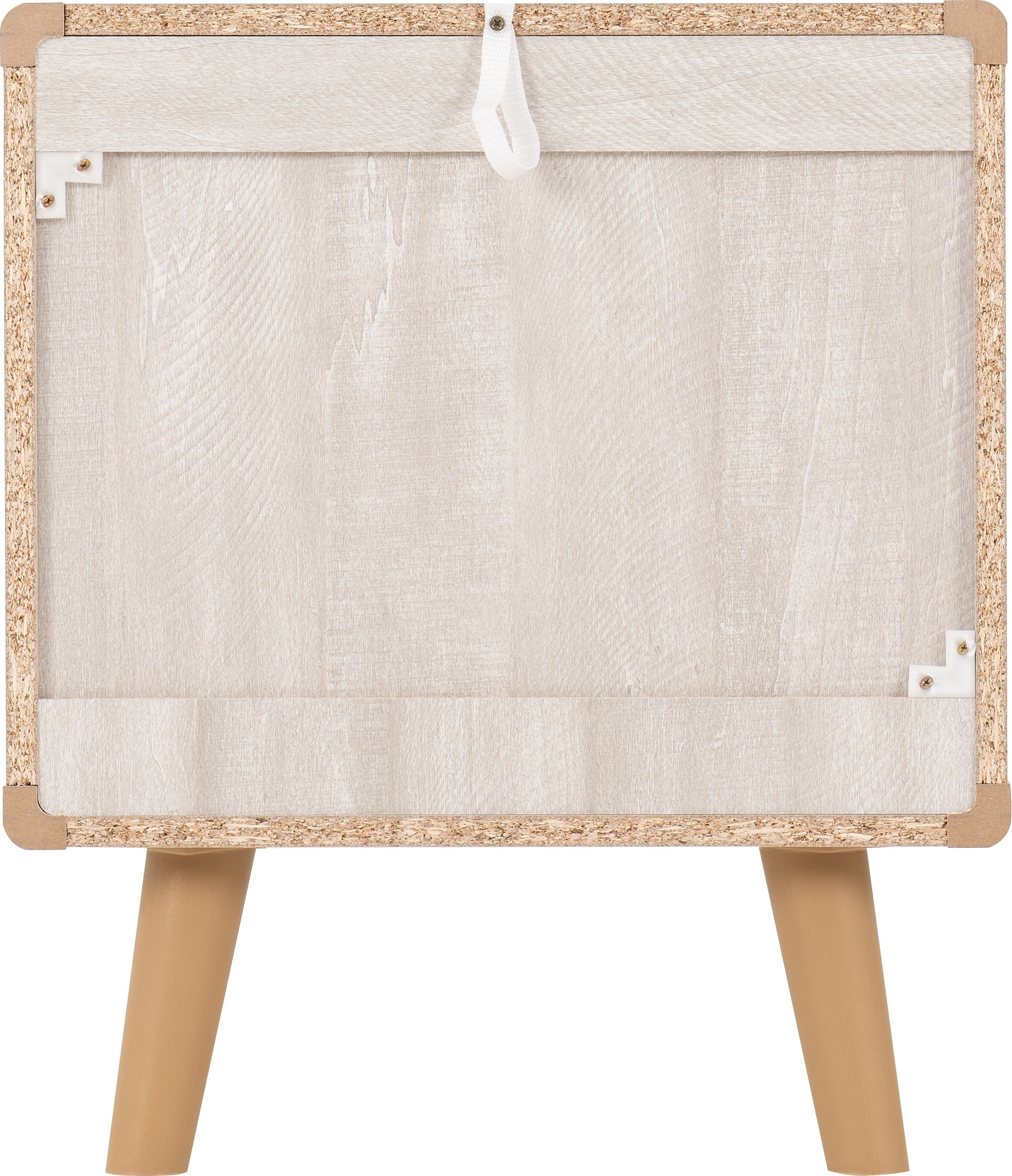 Dixie 2 Drawer Bedside - Dusty Grey/White