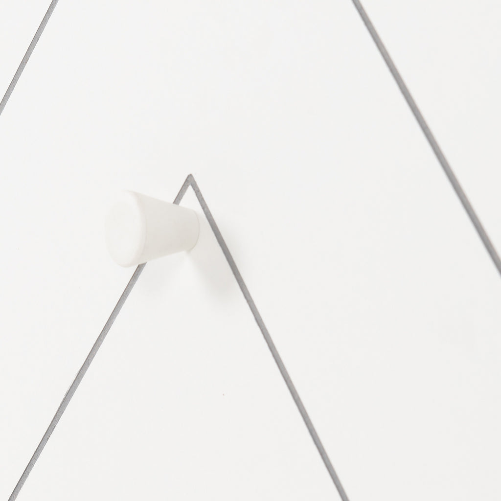 Dixie 2 Drawer Bedside - Dusty Grey/White