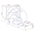 Dixie Trio Set - Dusty Grey/White