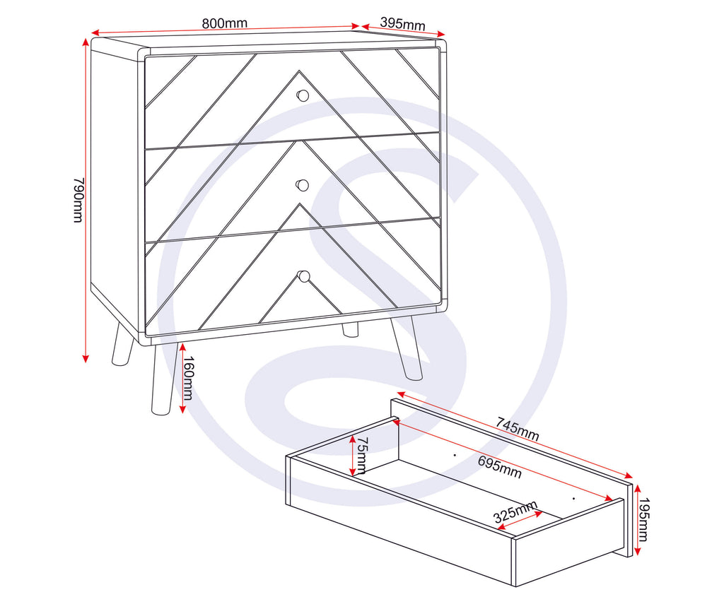 Dixie Trio Set - Dusty Grey/White