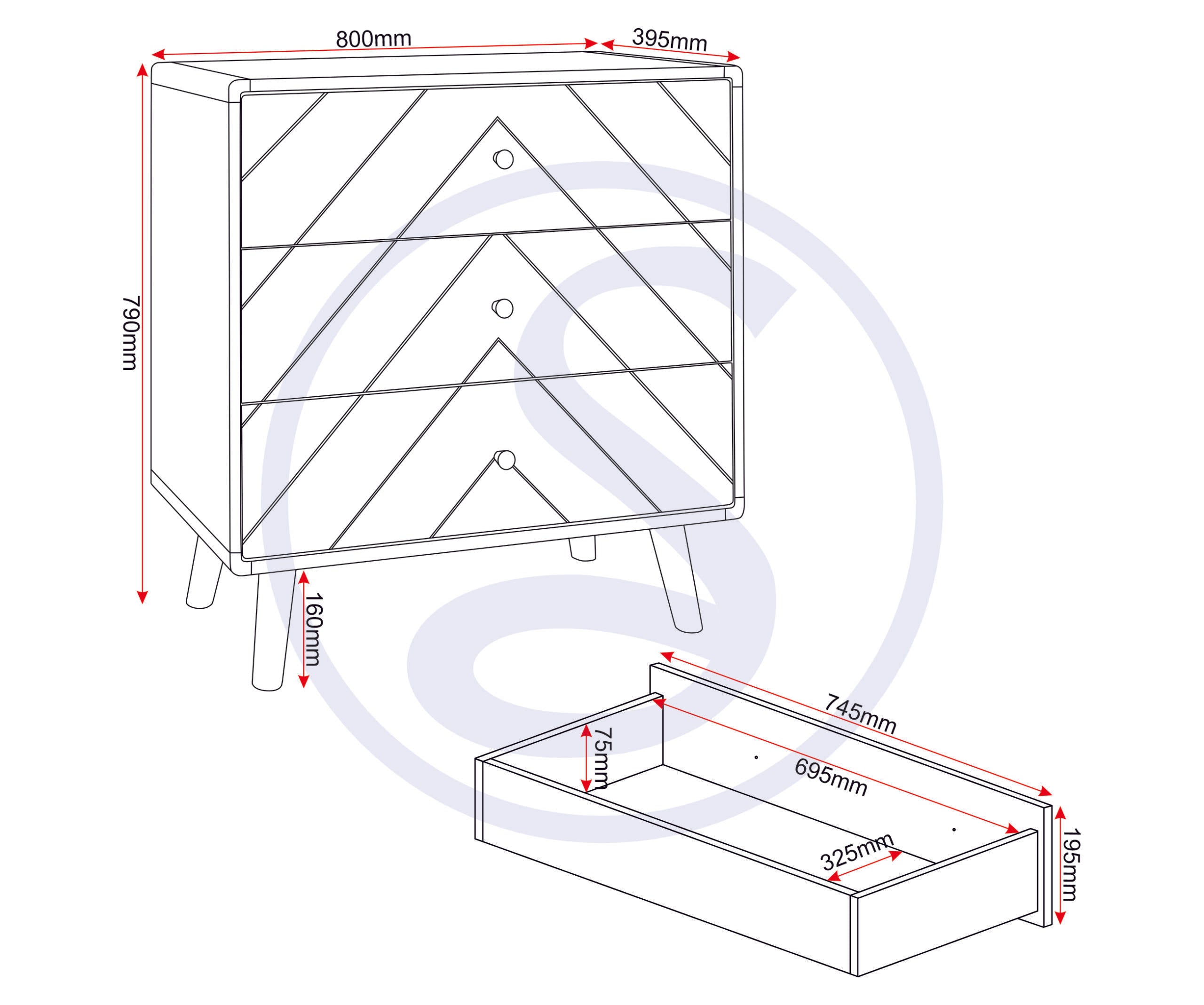 Dixie Trio Set - Dusty Grey/White
