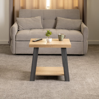 Eddie Side Table - Grey/Sonoma Effect