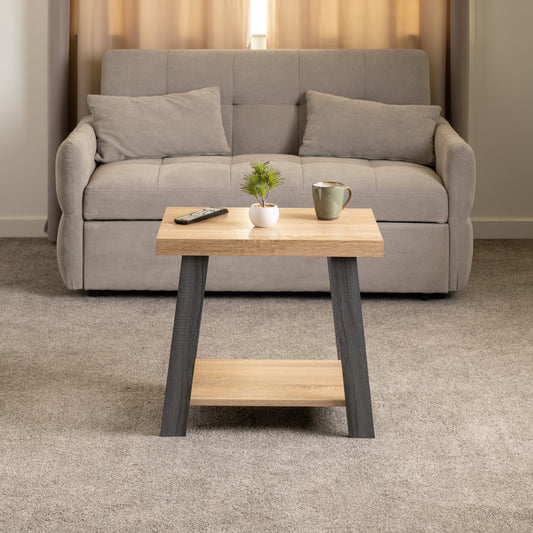 Eddie Side Table - Grey/Sonoma Effect