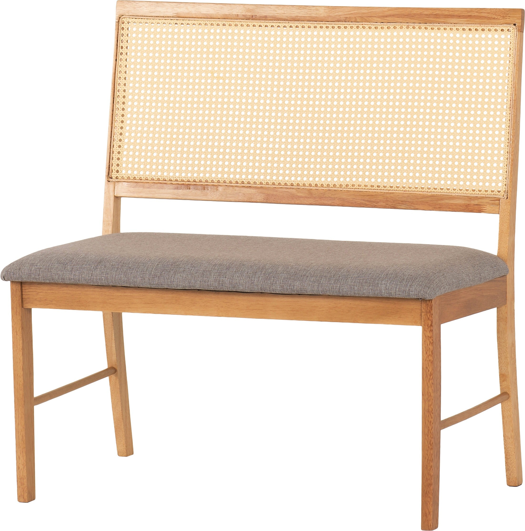 Austin & Ellis Dining Bench Set (X2 Chairs) - Oak Effect/Grey Fabric