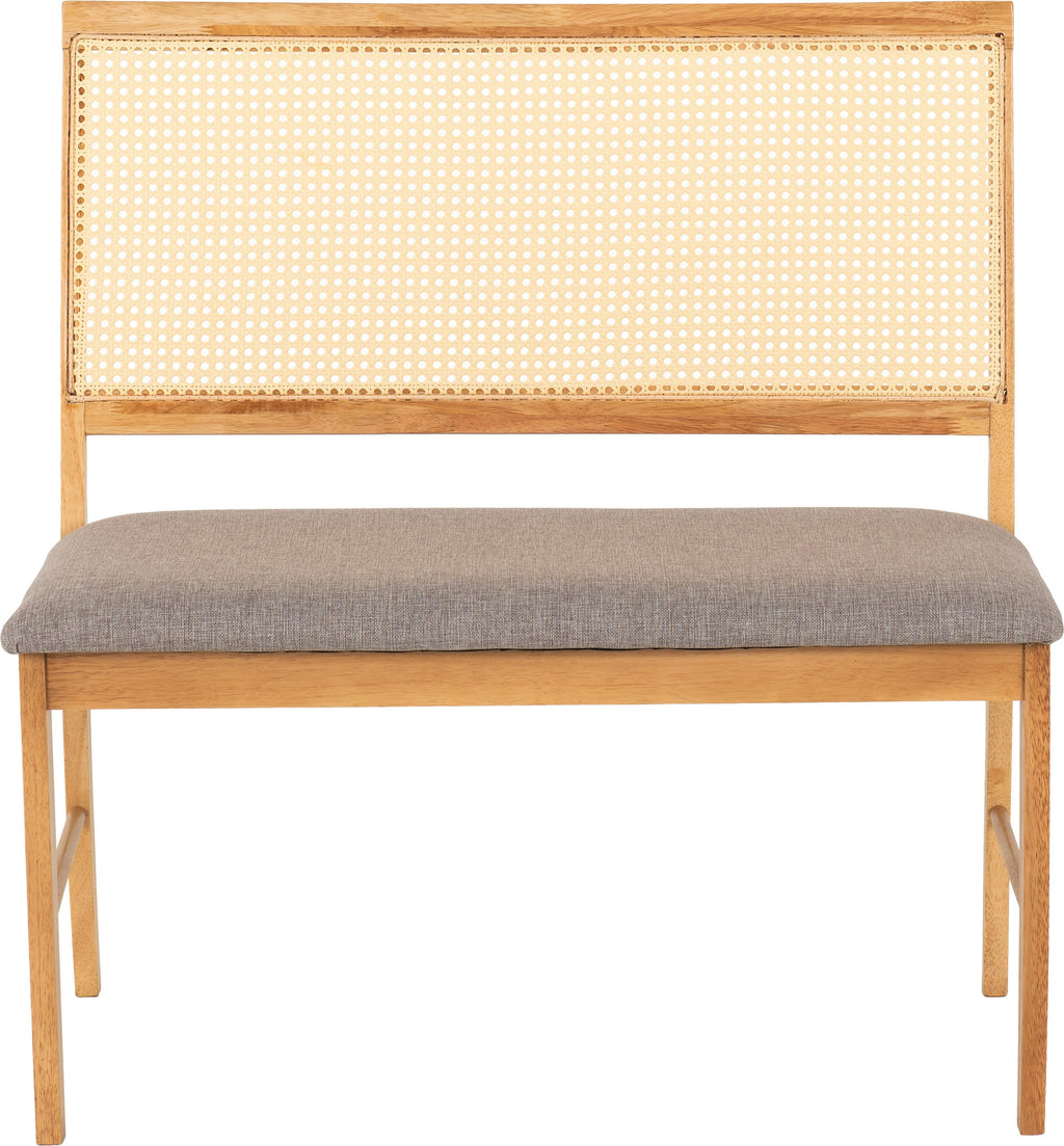 Austin & Ellis Dining Bench Set (X2 Chairs) - Oak Effect/Grey Fabric