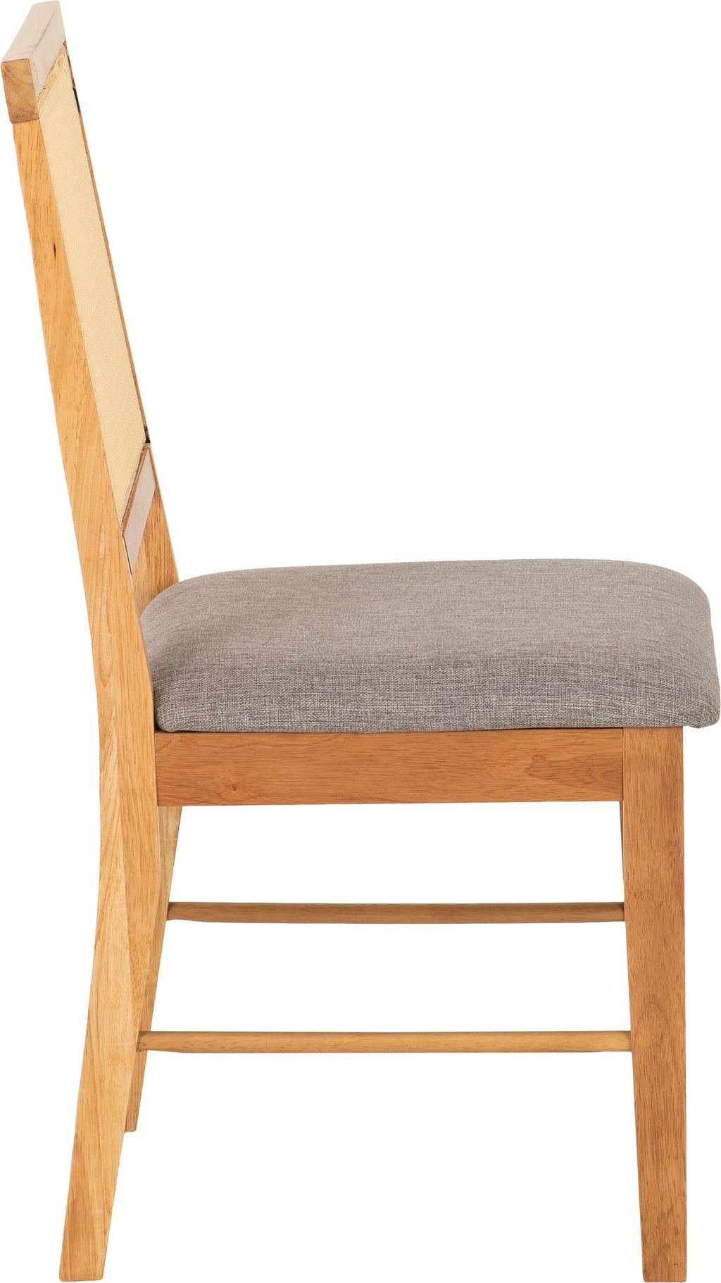 Ellis Dining Chair (X2 Per Box) - Oak Effect/Grey Fabric