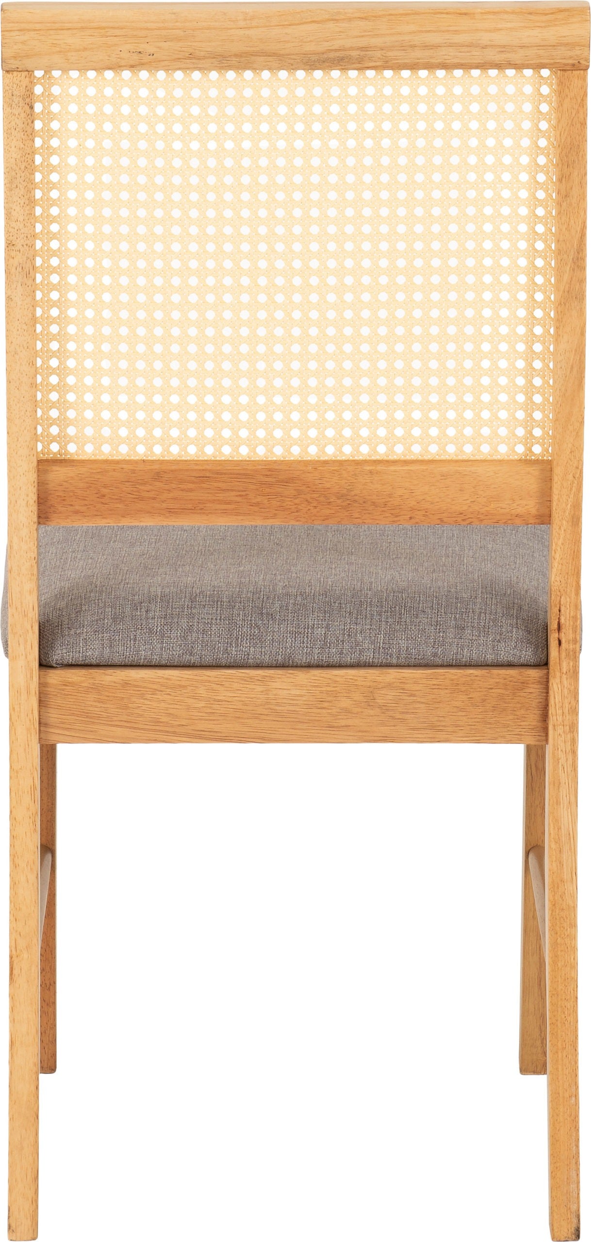 Ellis Dining Chair (X2 Per Box) - Oak Effect/Grey Fabric