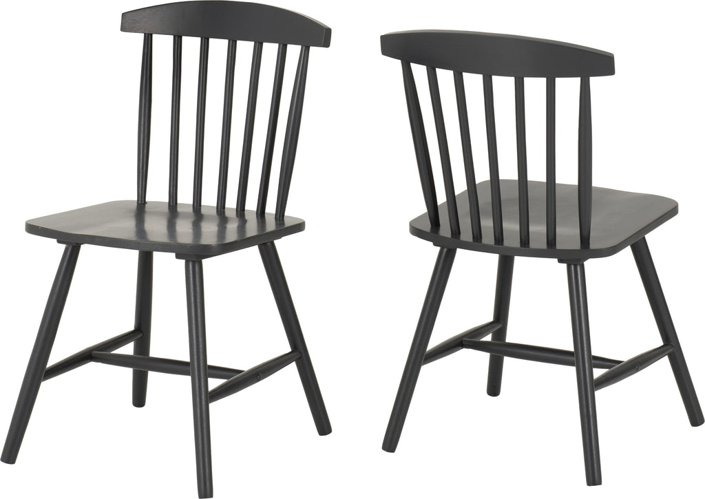 Emery Dining Chair (X2 Per Box) - Dark Grey