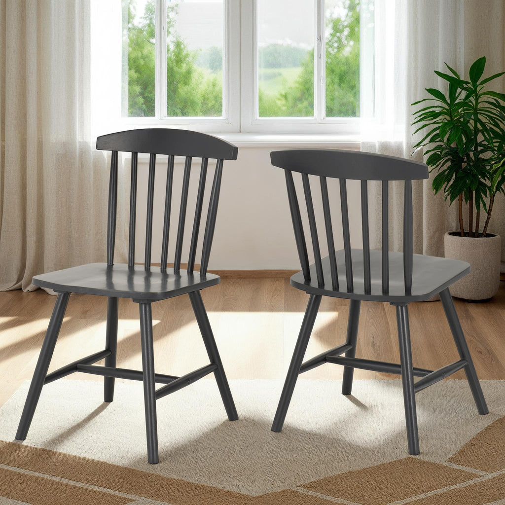 Emery Dining Chair (X2 Per Box) - Dark Grey