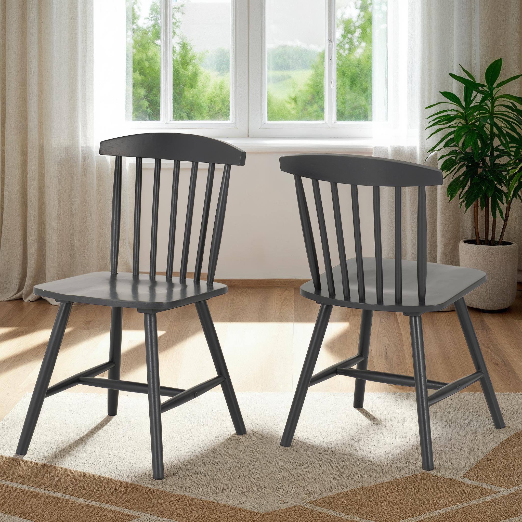 Emery Dining Chair (X2 Per Box) - Dark Grey
