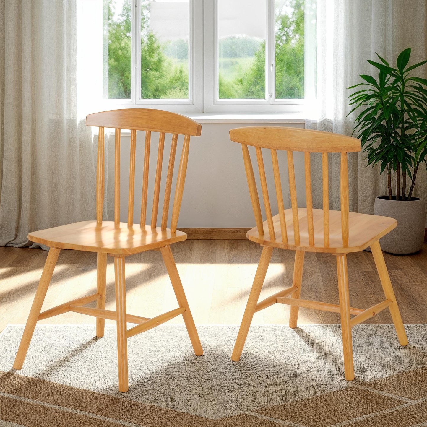 Emery Extending Dining Set (X6 Chairs) - Natural Oak Effect