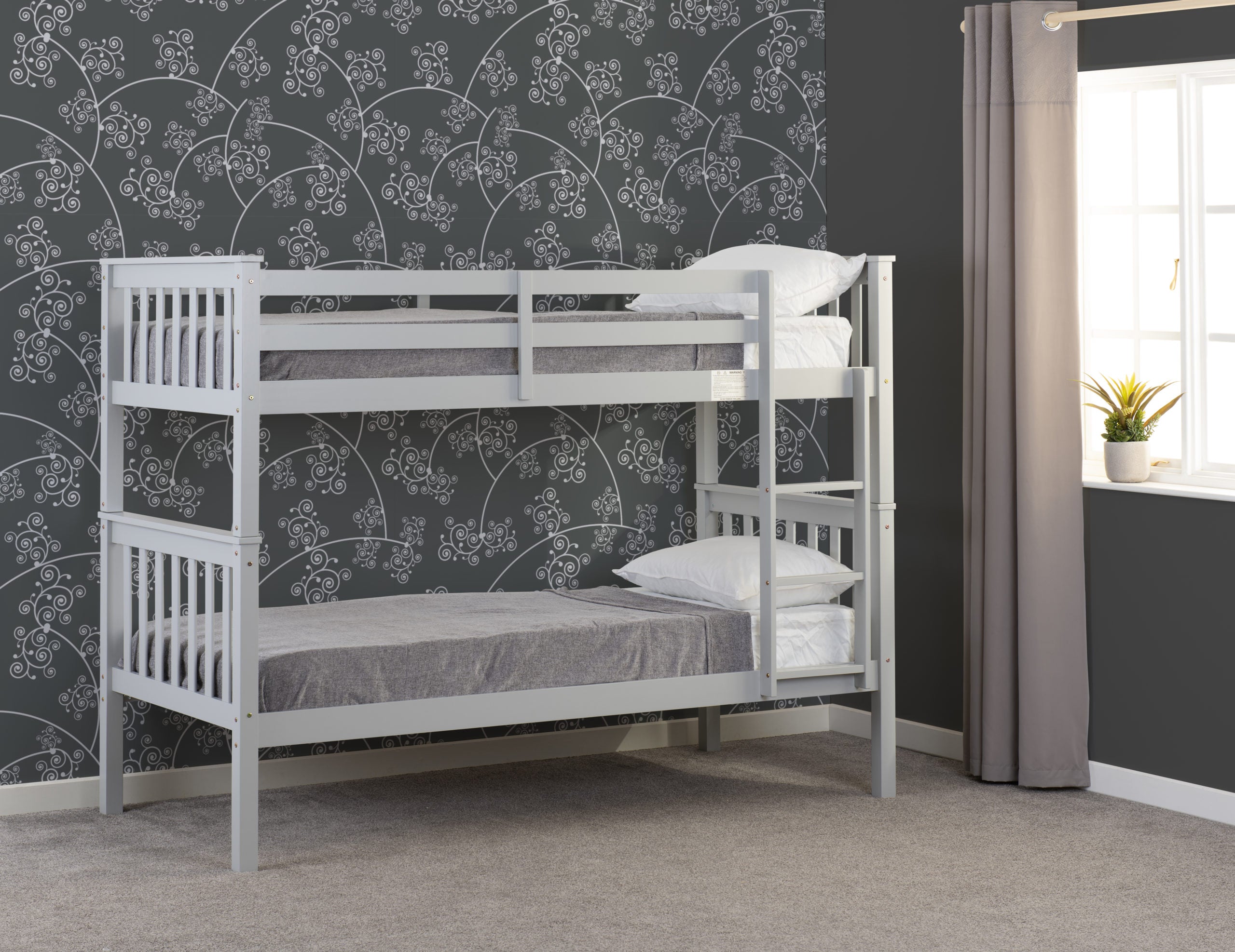 Erin 3' Bunk Bed - Light Grey