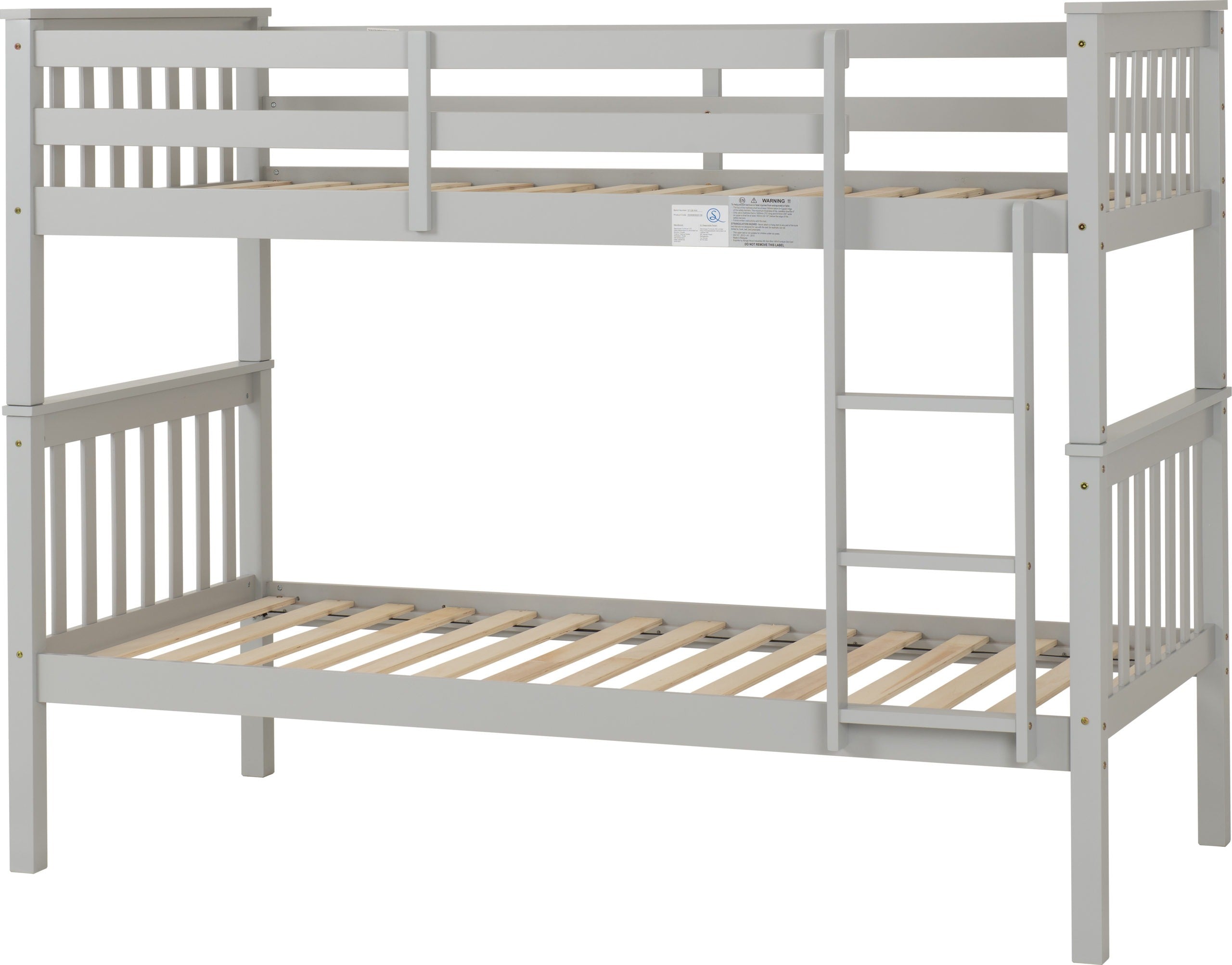 Erin 3' Bunk Bed - Light Grey