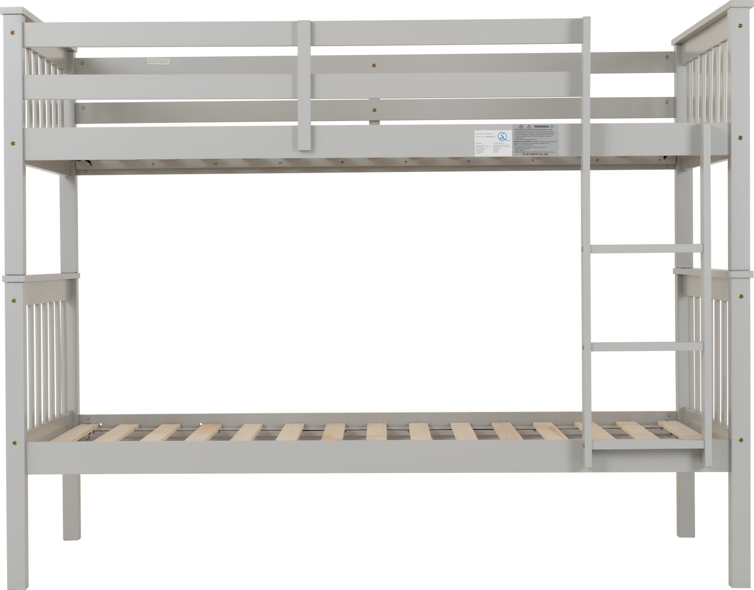Erin 3' Bunk Bed - Light Grey