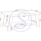 Eddie Coffee Table - Grey/Sonoma Effect