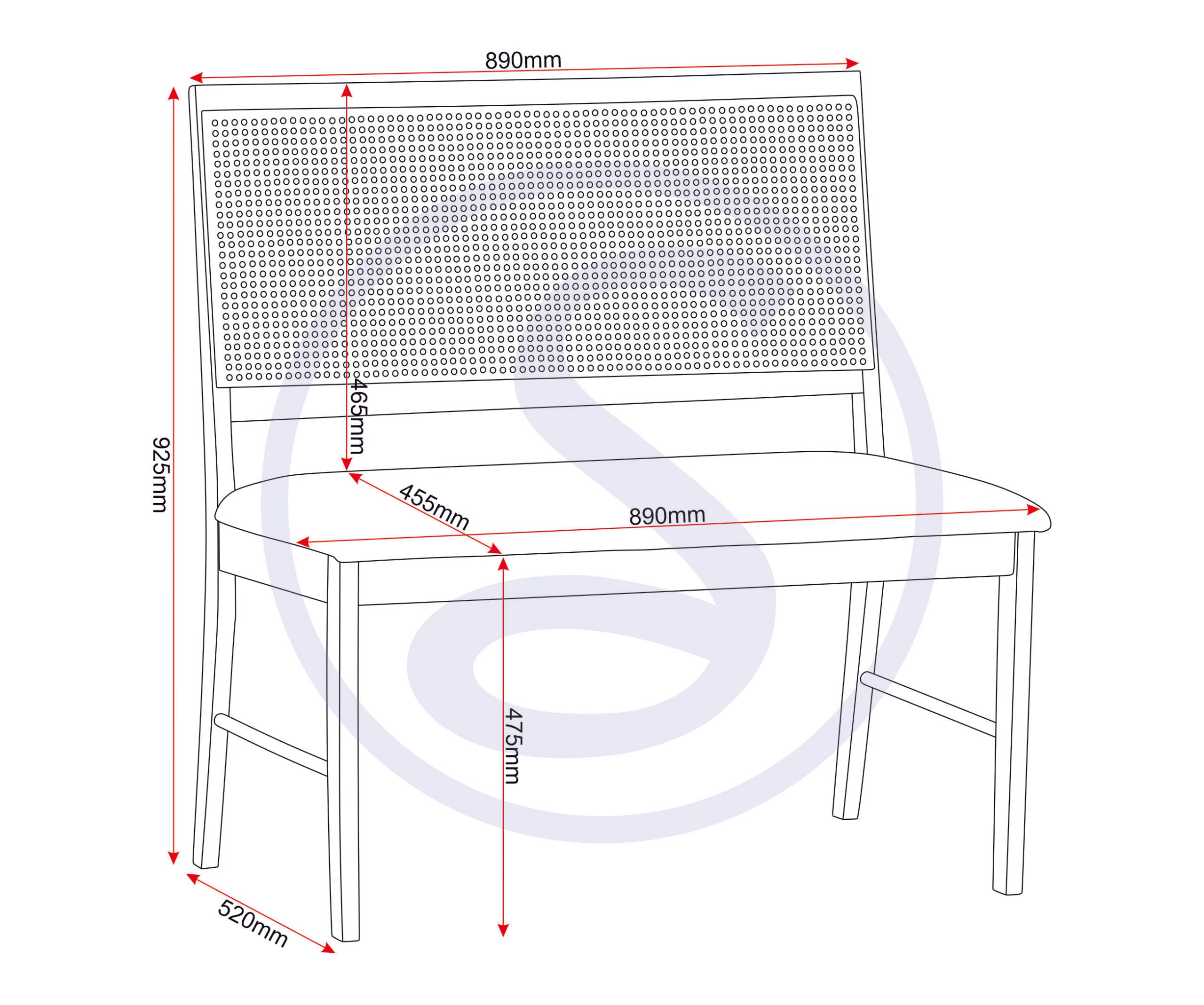 Austin & Ellis 1+2 Dining Bench Set - Oak Effect/Grey Fabric