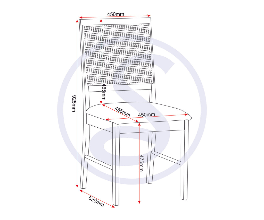Ellis Dining Chair (X2 Per Box) - Oak Effect/Grey Fabric