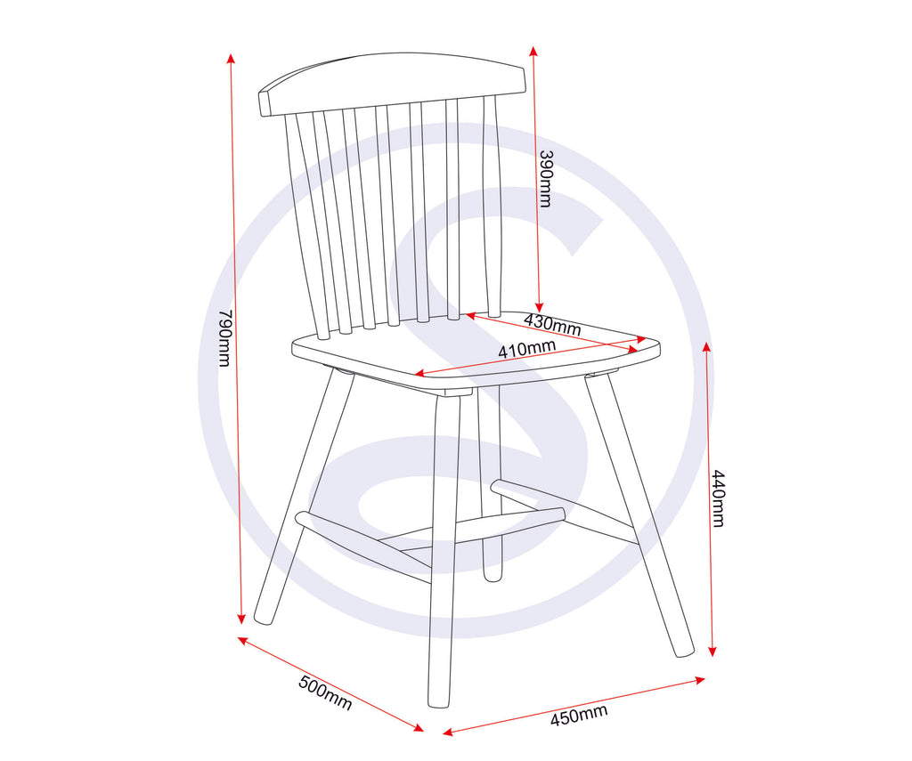 Emery Dining Chair (X2 Per Box) - Dark Grey