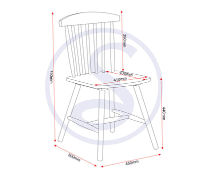 Emery Dining Chair (X2 Per Box) - White