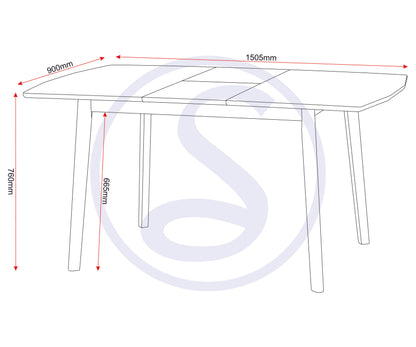 Emery Extending Dining Set (X6 Chairs) - Natural Oak Effect