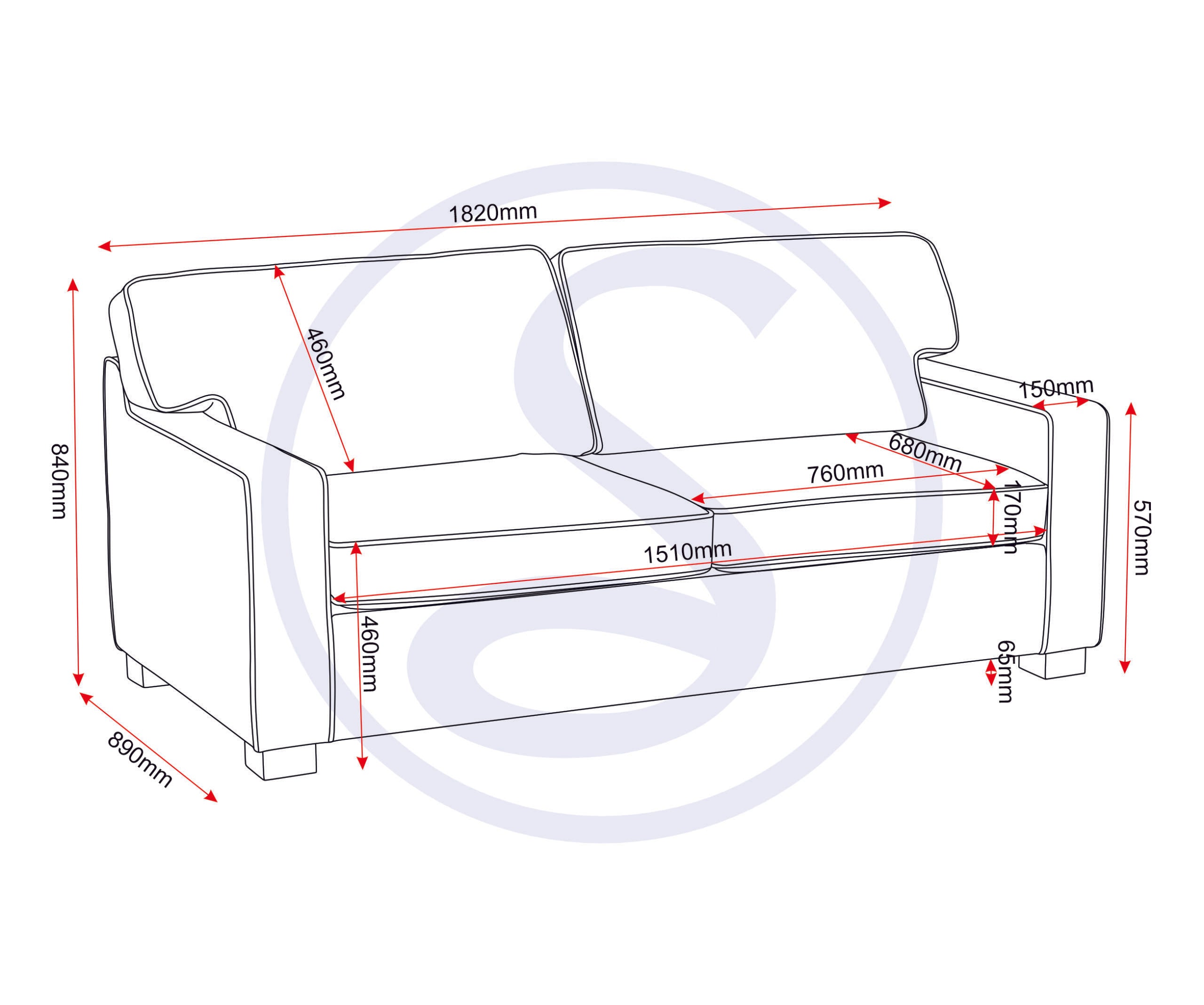 Eton Sofa Bed - Dark Grey Fabric