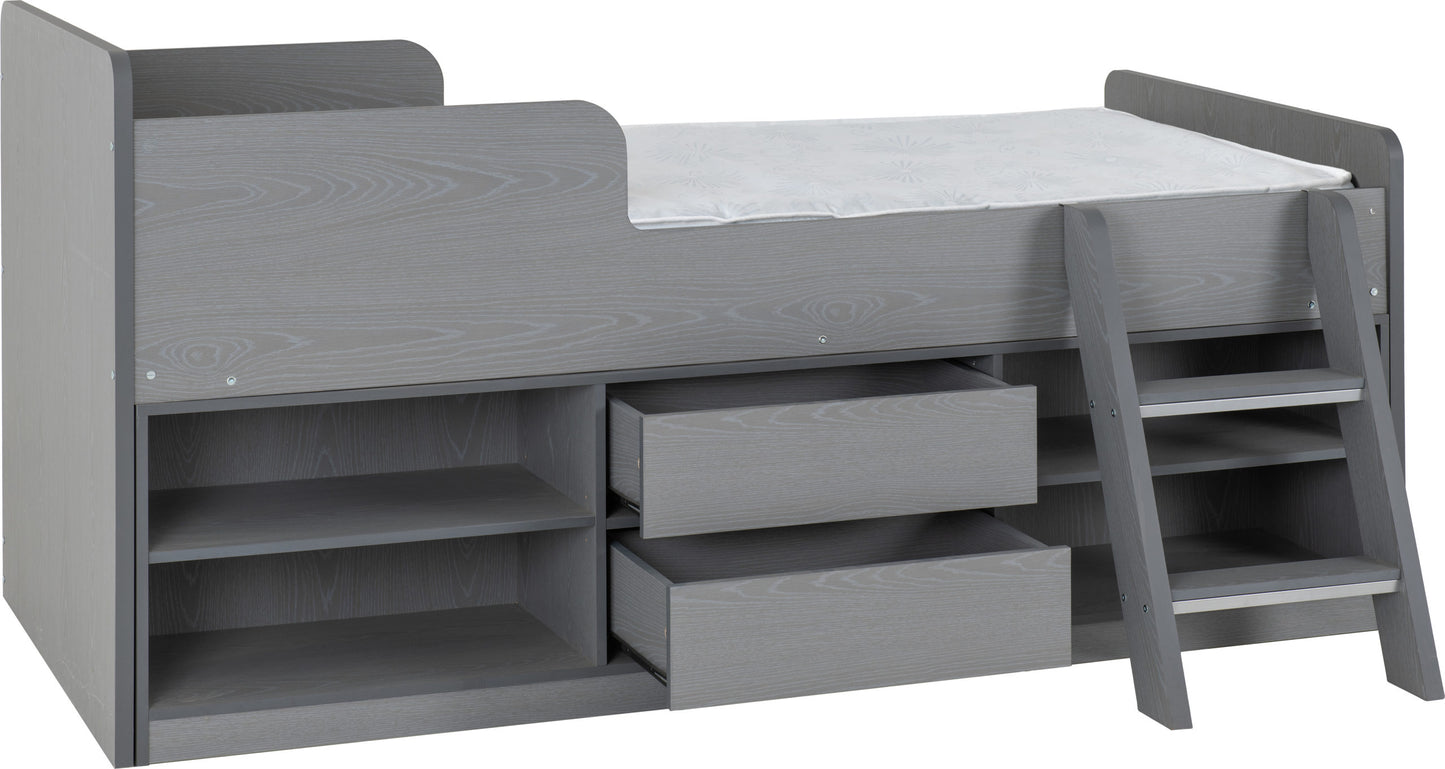 Felix Low Sleeper Bed - Grey