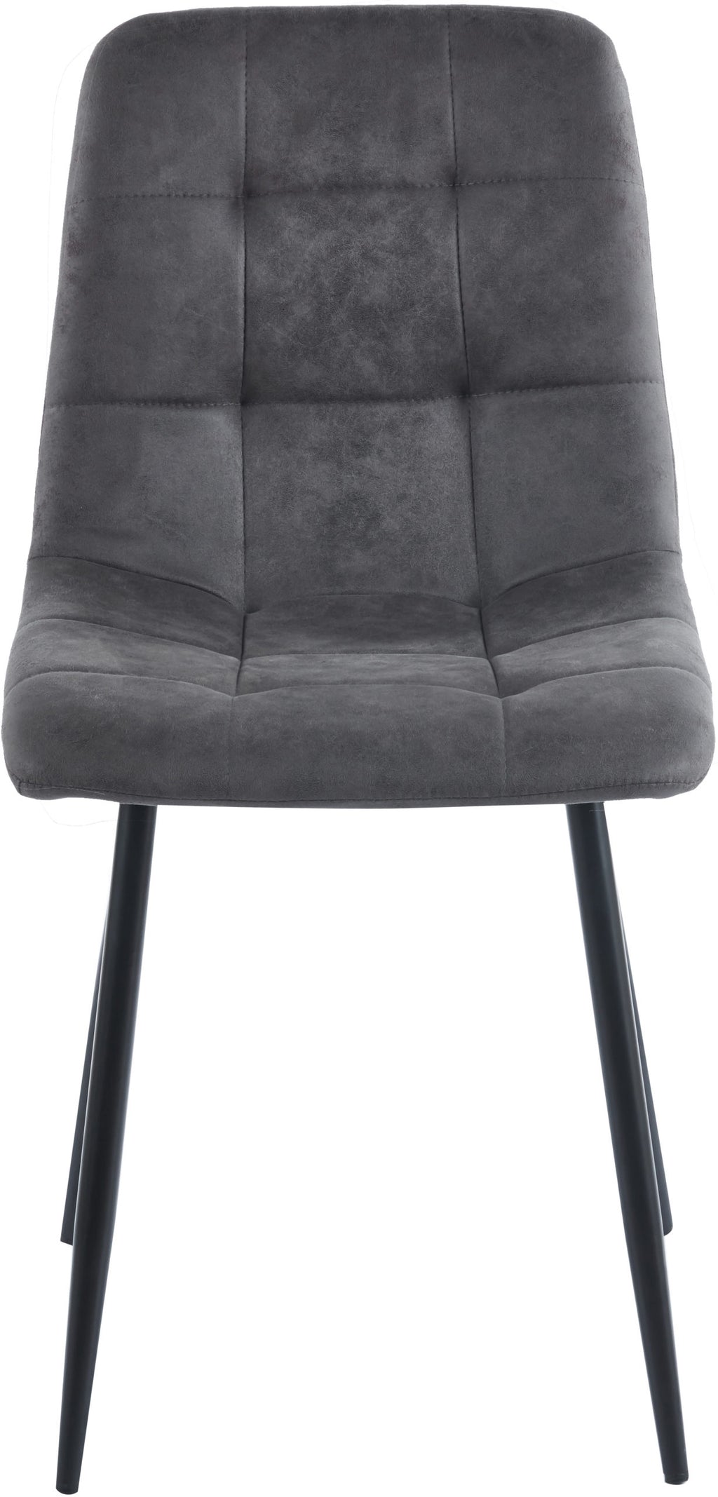 Fenton Dining Chair (X2 Per Box) - Dark Grey Suede Fabric