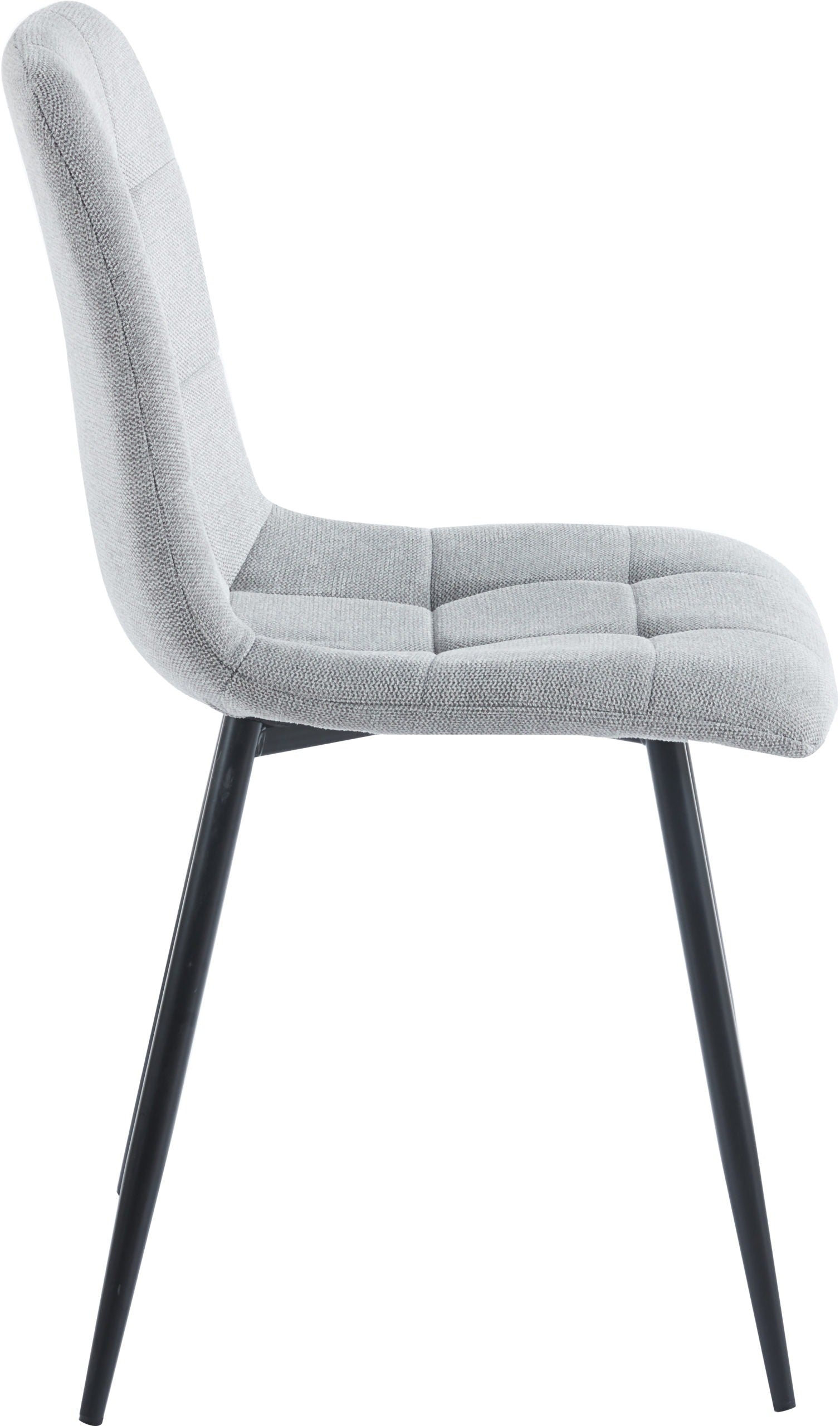 Fenton Dining Set (X4 Chairs) - White/Light Grey Fabric