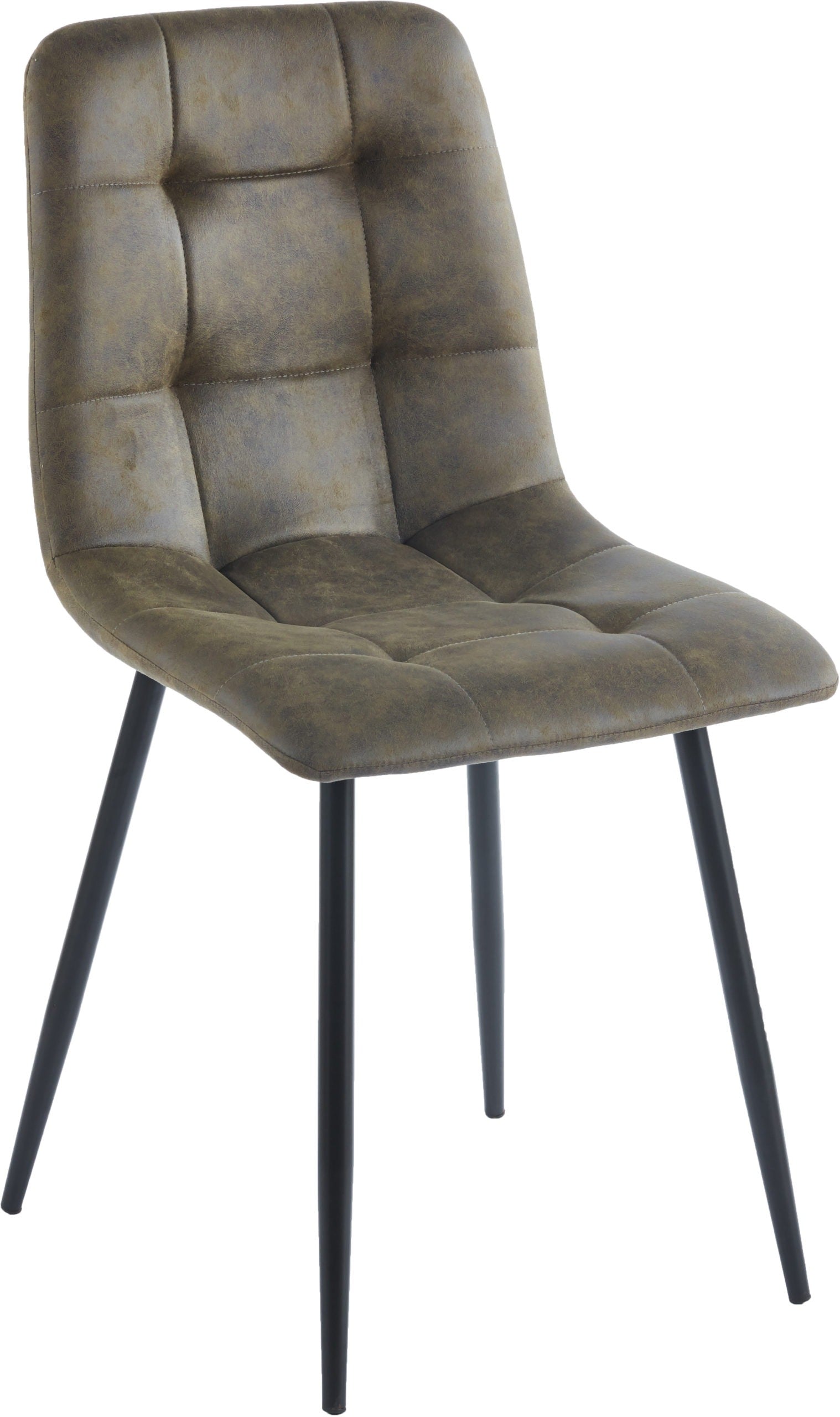 Fenton Dining Chair (X2 Per Box) - Olive Green Suede Fabric