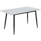 Fenton Dining Table - White Marble Stone Effect