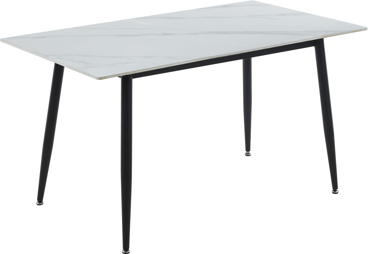 Fenton Dining Table - White Marble Stone Effect