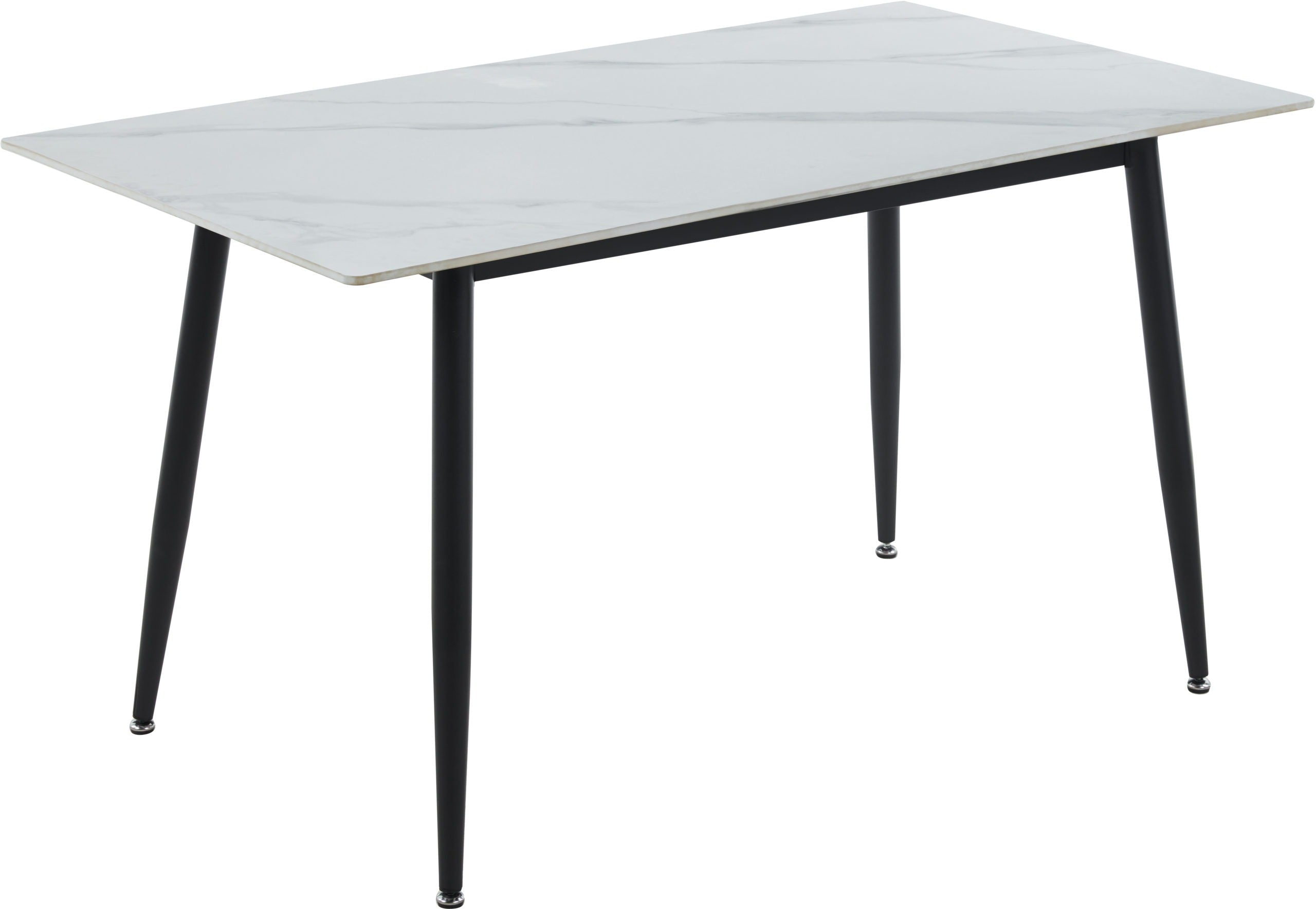 Fenton Dining Table - White Marble Stone Effect