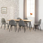 Hamilton & Athens Large Dining Set (X6 Chairs) - Medium Oak Effect/Grey Pu