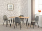 Hamilton & Athens Medium Dining Set (X4 Chairs) - Medium Oak Effect/Grey Pu