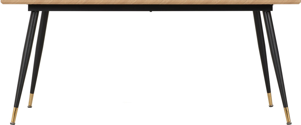 Hamilton Large Dining Table - Medium Oak Effect/Black