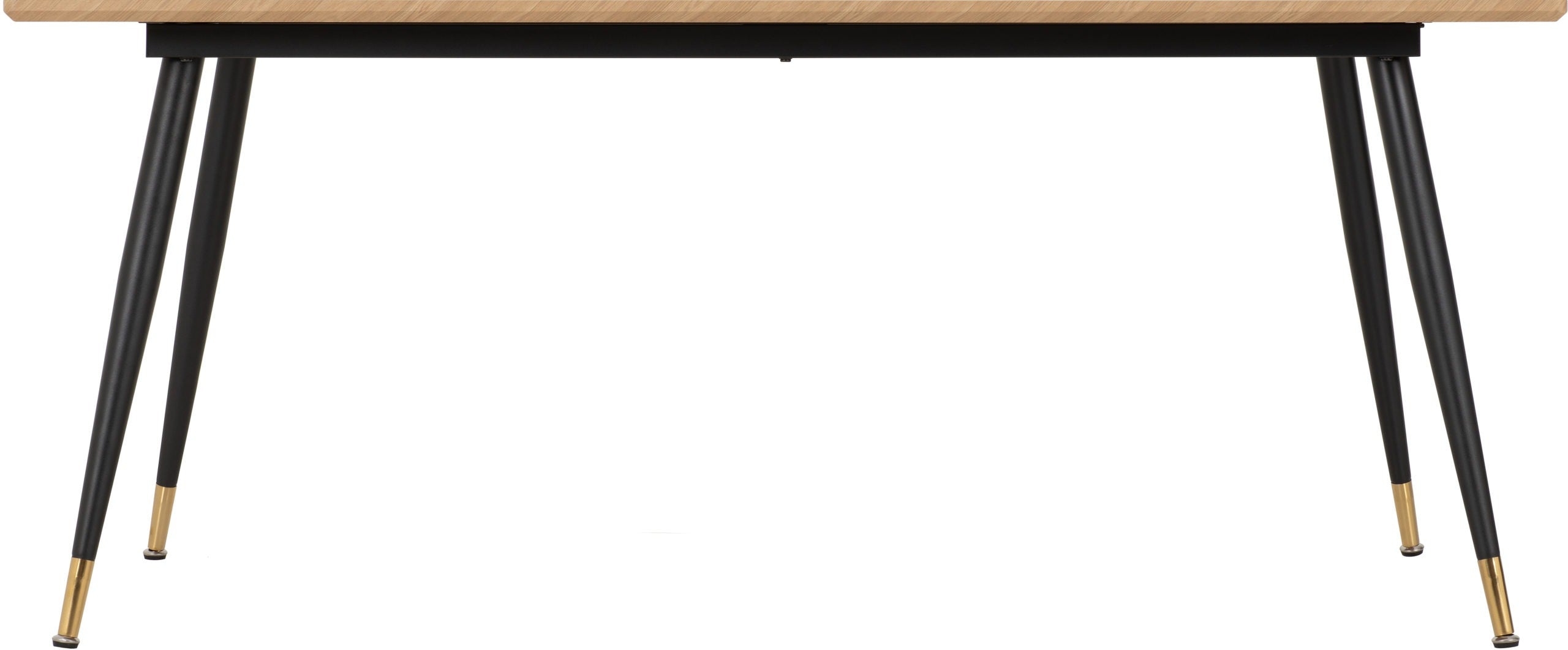 Hamilton Large Dining Table - Medium Oak Effect/Black