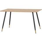 Hamilton Medium Dining Table - Medium Oak Effect/Black
