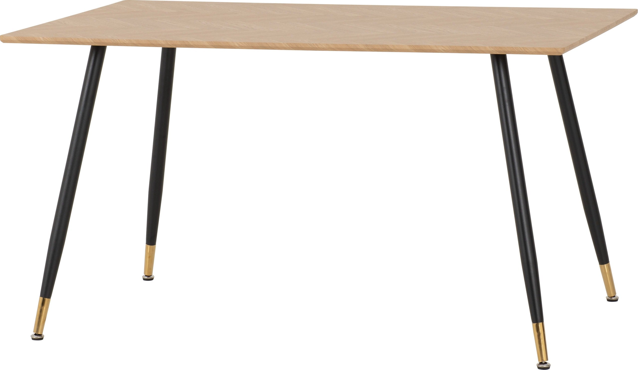 Hamilton Medium Dining Table - Medium Oak Effect/Black