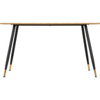 Hamilton Medium Dining Table - Medium Oak Effect/Black