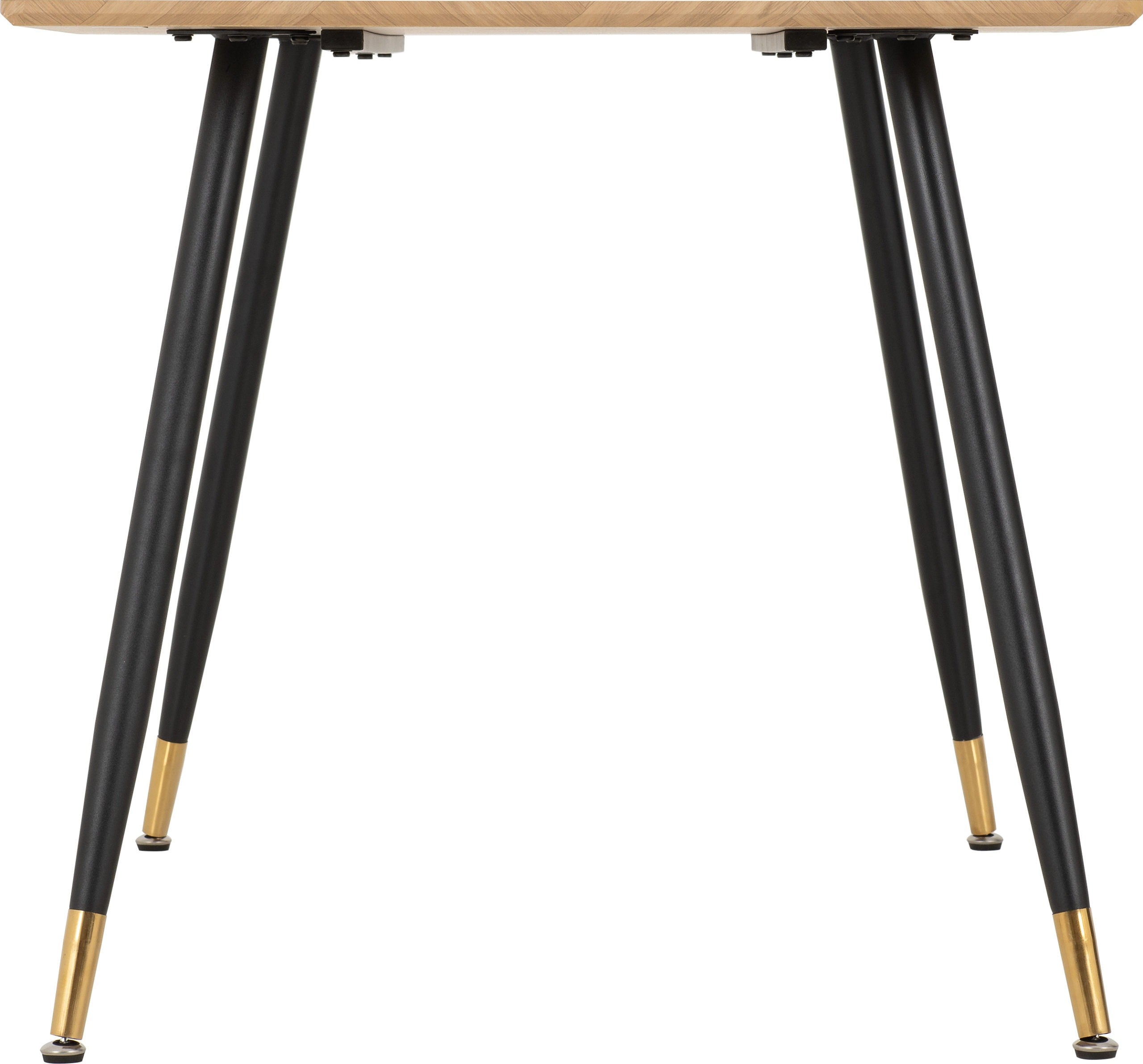 Hamilton Medium Dining Table - Medium Oak Effect/Black