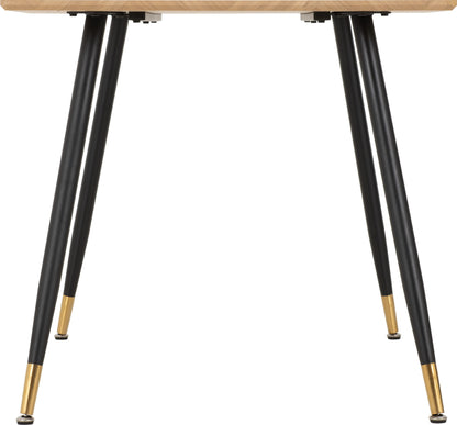 Hamilton Medium Dining Table - Medium Oak Effect/Black