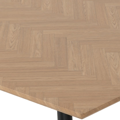 Hamilton Medium Dining Table - Medium Oak Effect/Black
