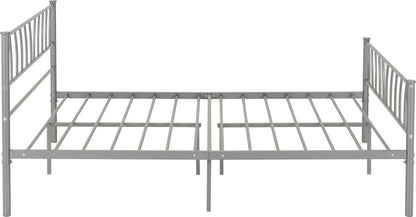 Harlow 4'6" Bed - Silver