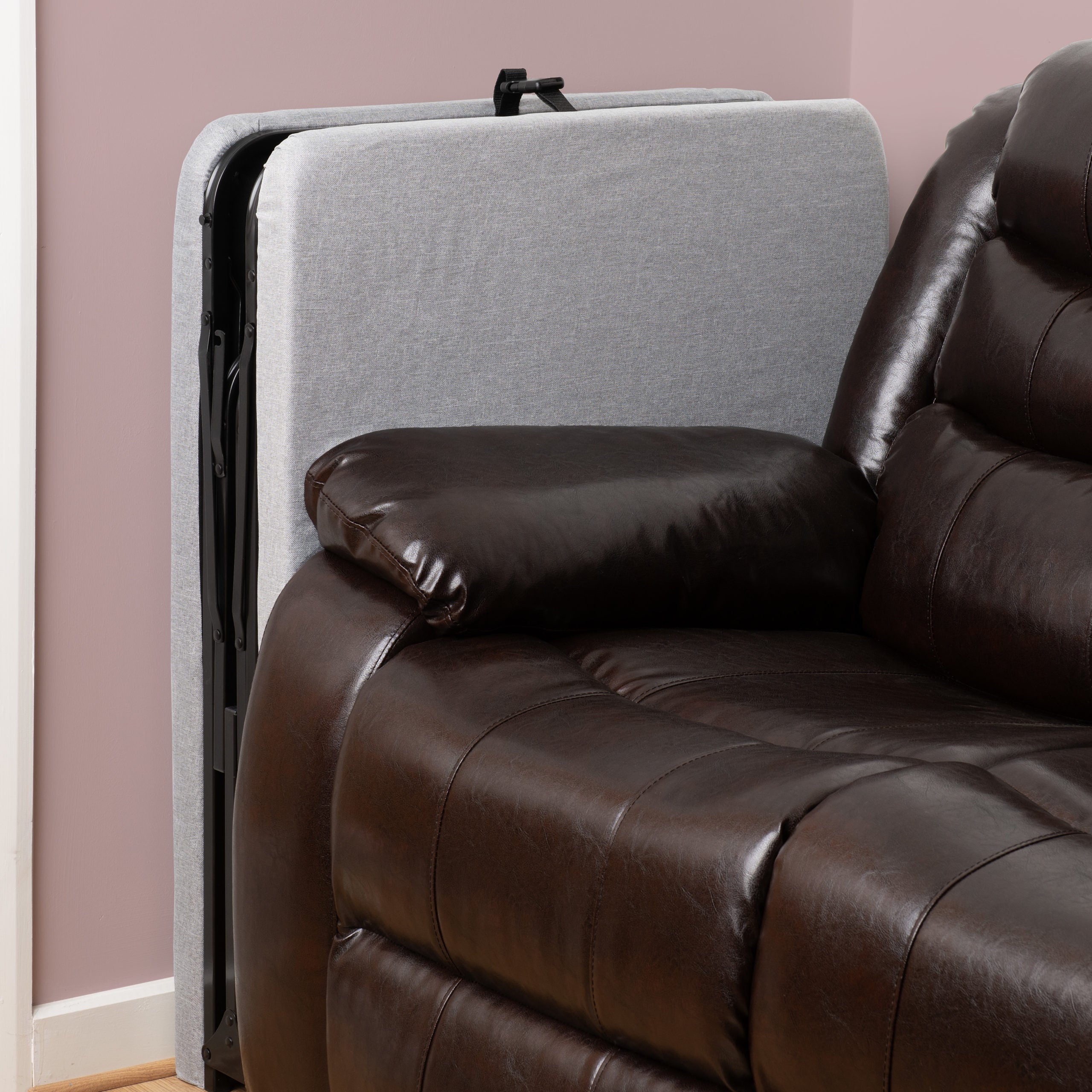 Jaden Folding Guest Bed - Black/Grey Fabric